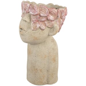 Clayre & Eef Pot de Fleur Terre Cuite Beige Rose...