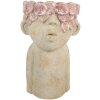 Clayre & Eef Pot de Fleur Terre Cuite Beige Rose 20x19x31 cm