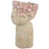 Clayre & Eef Pot de Fleur Terre Cuite Beige Rose 20x19x31 cm