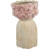 Clayre & Eef Pot de Fleur Terre Cuite Beige Rose 20x19x31 cm