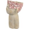 Clayre & Eef Pot de Fleurs Terre Cuite 16x15x25 cm Beige Rouge