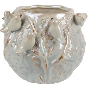 Pot de fleurs Clayre & Eef 6TE0587 Vert Gris 22x21x17 cm