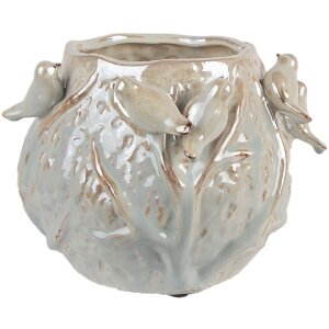 Pot de fleurs Clayre & Eef 6TE0587 Vert Gris 22x21x17 cm