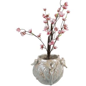 Pot de fleurs Clayre & Eef 6TE0587 Vert Gris 22x21x17 cm