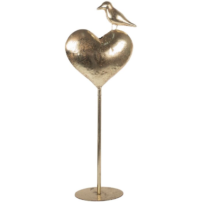 Clayre & Eef Coeur décoratif doré 24x11x68 cm