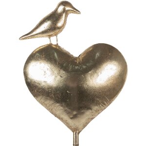 Clayre & Eef Coeur décoratif doré 24x11x68 cm
