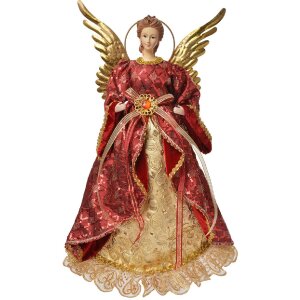 Décoration Ange Clayre & Eef 66251 26x15x44 cm Rouge et Doré
