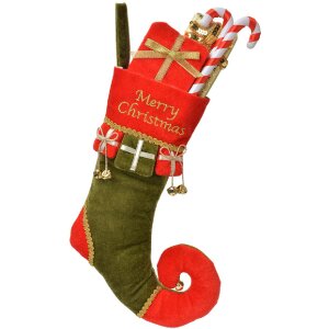 Chaussette de Noël Clayre & Eef 66252 Rot und Grün
