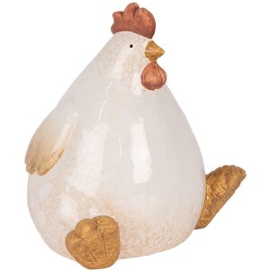 Clayre & Eef Poulet Décoratif Beige & Brun 18x14x17 cm