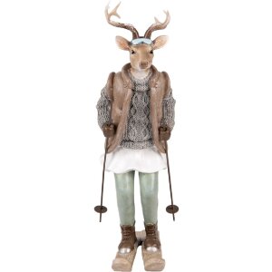 Décoration Cerf Clayre & Eef 16x11x31 cm Braun...