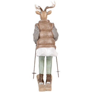 Décoration Cerf Clayre & Eef 16x11x31 cm Braun & Grau