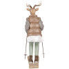 Décoration Cerf Clayre & Eef 16x11x31 cm Braun & Grau