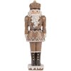 Cassecnoisette décoratif Clayre & Eef 6PR5532 Braun und Weiß