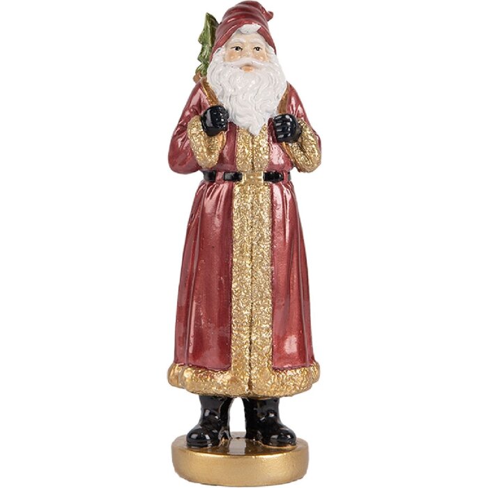 Décoration Père Noël Clayre & Eef 6PR5534 Rouge et Doré