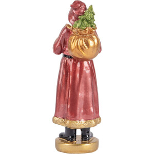 Décoration Père Noël Clayre & Eef 6PR5534 Rouge et Doré