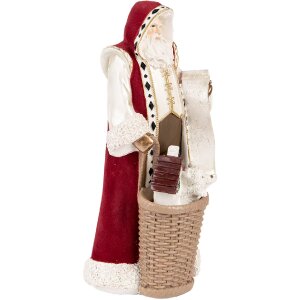 Décoration Père Noël Clayre & Eef 6PR5536 Beige Rouge 15x14x29 cm