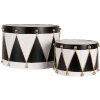 Clayre & Eef 6Y5806 Ensemble de 2 Tambours Décoratifs Ø 40x25 / Ø 26x17 cm