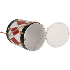 Ensemble de 2 Tambours Décoratifs Clayre & Eef Blanc-Noir