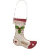 Décoration Murale Chaussette de Noël Clayre & Eef 23x2x28 cm