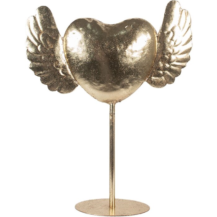 Coeur Décoratif Clayre & Eef 6Y5862 38x11x47 cm Or