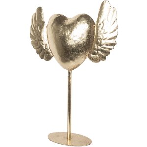 Coeur Décoratif Clayre & Eef 6Y5862 38x11x47 cm Or