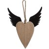 Clayre & Eef Décoration Suspendue Coeur 17x3x20 cm