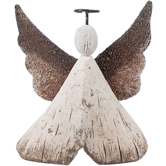 Ange Décoratif Clayre & Eef 8x3x9 cm Bois et Fer