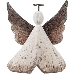 Ange Décoratif Clayre & Eef 8x3x9 cm Bois et Fer