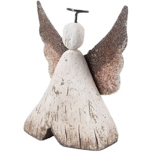 Ange Décoratif Clayre & Eef 8x3x9 cm Bois et Fer
