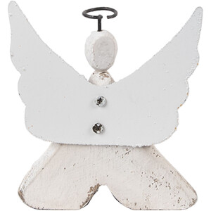Ange Décoratif Clayre & Eef 8x3x9 cm Bois et Fer