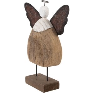Ange Décoratif Clayre & Eef 6H2417L 20x6x25 cm Bois et Fer