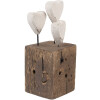 Clayre & Eef Décoration Coeurs 7x6x15 cm Bois