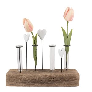 Clayre & Eef 6H2432 Porte-vases avec Vases 30x9x23 cm