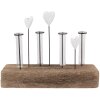 Clayre & Eef 6H2432 Porte-vases avec Vases 30x9x23 cm
