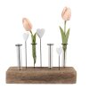 Clayre & Eef 6H2432 Porte-vases avec Vases 30x9x23 cm