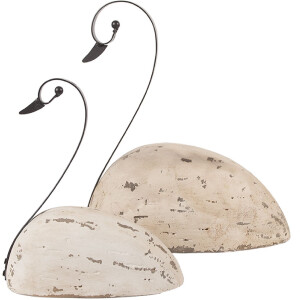 Clayre & Eef Cygne Décoratif 17x8x19 cm