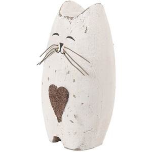 Clayre & Eef Décoration Chat 8x6x14 cm Bois