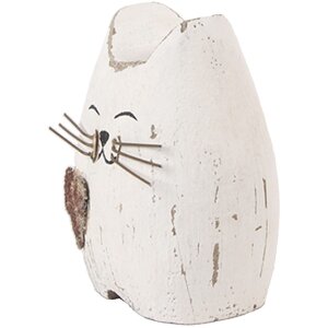 Clayre & Eef Décoration Chat en Bois 6x4x7 cm