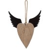 Clayre & Eef Décoration Suspendue Cœur 18x3x22 cm