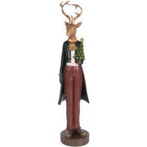 Clayre & Eef 6PR5408 Décoration Cerf 9x9x37 cm...