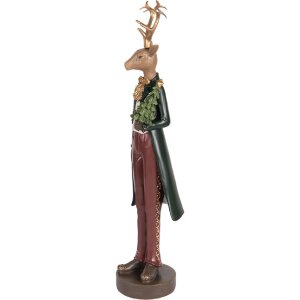 Clayre & Eef 6PR5408 Décoration Cerf 9x9x37 cm...