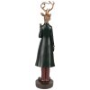 Clayre & Eef 6PR5408 Décoration Cerf 9x9x37 cm Marron/Rouge