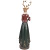 Décoration Cerf Clayre & Eef 9x8x37 cm Braun-Grün