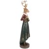 Décoration Cerf Clayre & Eef 9x8x37 cm Braun-Grün