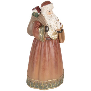 Clayre & Eef Décoration Père Noël Rot et Gold