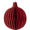 Clayre & Eef Boule de Noël en Papier 8x10 cm Rot