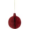 Clayre & Eef Boule de Noël en Papier 8x10 cm Rot