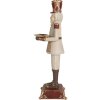 Cassecnoisette Décoratif Clayre & Eef 18x20x61 cm Gris et Rouge