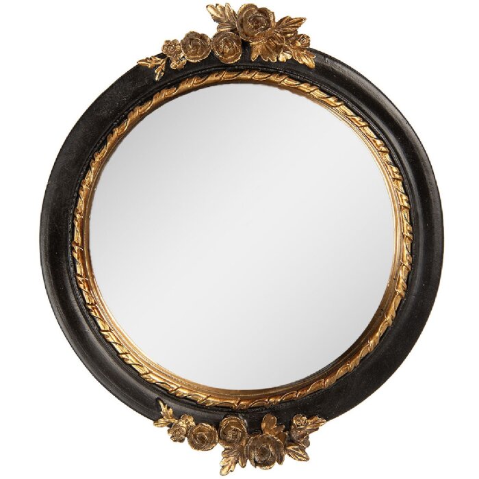 Clayre & Eef 62S340M Miroir Noir et Or 17x2x20 cm