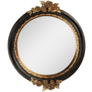 Clayre & Eef 62S340M Miroir Noir et Or 17x2x20 cm